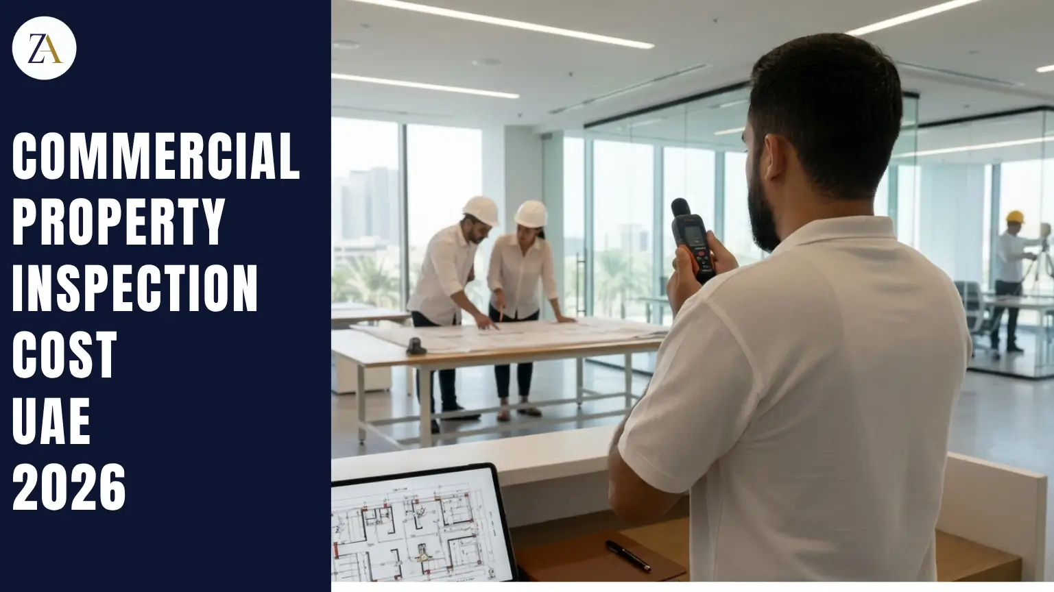 Commercial property inspection cost – inspector reviewing building for assessment