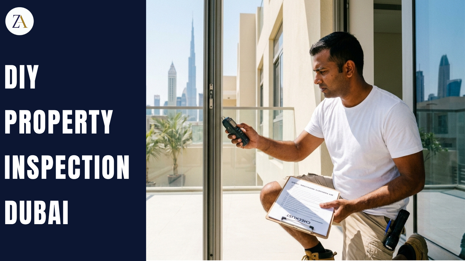 Homeowner completing a DIY property inspection checklist to assess home condition before buying