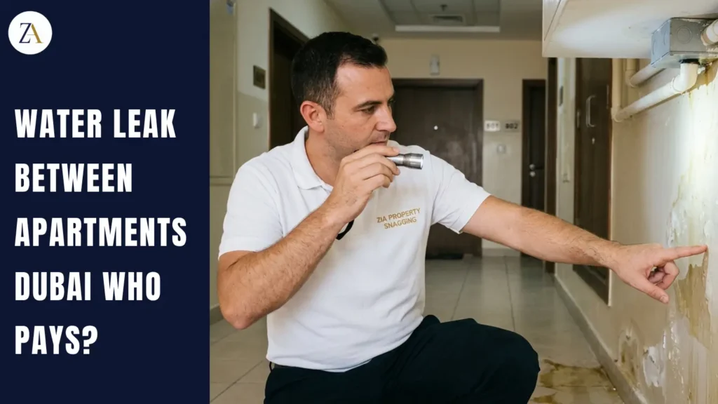 water leak between apartments dubai who pays