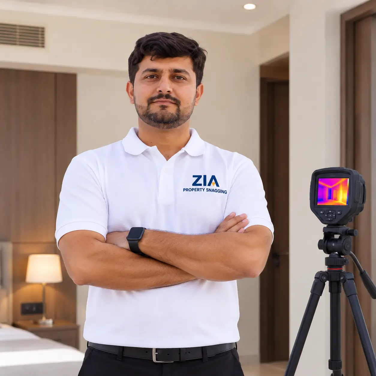 Zia Property Snagging engineer inspecting a property in Dubai